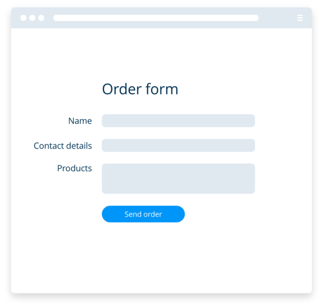 order form with e-signature